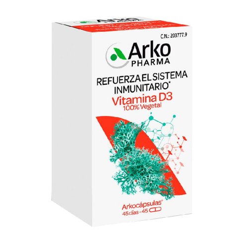 ARKOCAPSULAS VITAMINA D3 100 VEGETAL 45 CAPSULAS