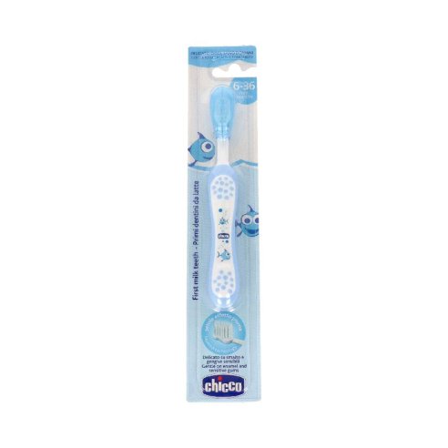 CEPILLO DENTAL INFANTIL CHICCO AZUL 6 M