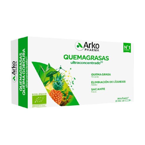 ARKOFLUIDO QUEMAGRASA 20 AMPOLLAS