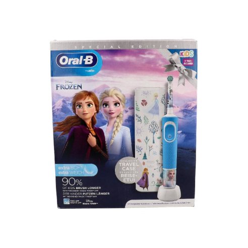 CEPILLO DENTAL ELECTRICO RECARGABLE INFANTIL ORAL-B KIDS FROZEN II CON ESTUCHE DE VIAJE